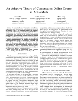 An Adaptive Theory of Computation Online Course in