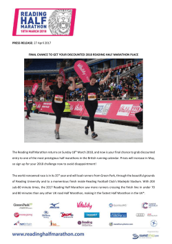 final chance to get your discounted 2018 reading half marathon place