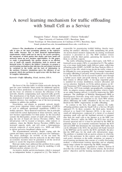A novel learning mechanism for traffic