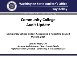 State Auditor`s Office PowerPoint Template 2013