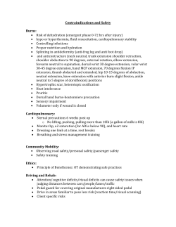 Contraindications and Safety Burns: Risk of dehydration (emergent
