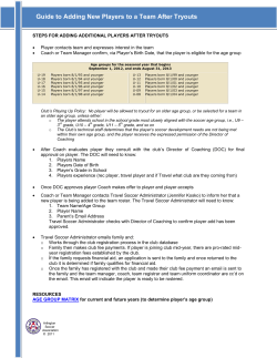 Guide to Adding New Players to a Team After Tryouts