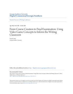 From Course Creation to Final Examination: Using Video Game