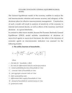 The General Equilibrium model of the economy enables to analyze