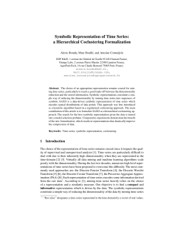 Symbolic Representation of Time Series: a