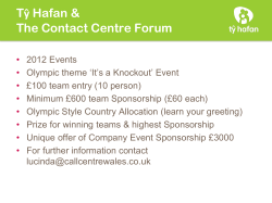Need for change - Welsh Contact Centre Forum