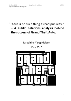 A Public Relations analysis behind the success of Grand Theft Auto.