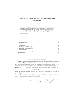 TEMPERATURE THEORY AND THE THERMOSTATIC STRATEGY