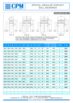 special angular contact ball bearings