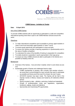 COBIS Games - Council of British International Schools