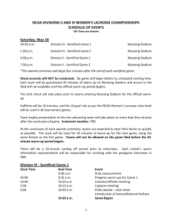 NCAA DIVISIONS II AND III WOMEN`S LACROSSE