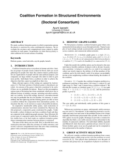 Coalition Formation in Structured Environments