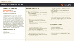 psychology of play&mdash;online