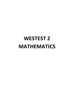 Content of Mathematics Test