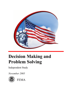Decision Making and Problem Solving