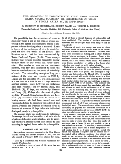 developed paralytic poliomyelitis. occurring in typhoid fever exists in