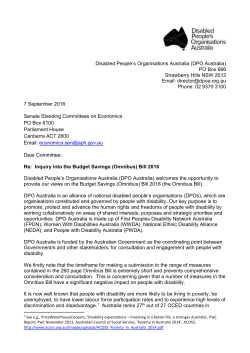 DPO Australia Submission Regarding Budget Savings [DOC]