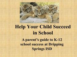 Help Your Child Succeed in School