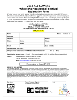 BC Wheelchair Basketball Junior Camp