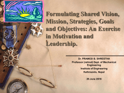PP Slide 7 Shared Vision, Mission, Stategies, Goals and Objectives