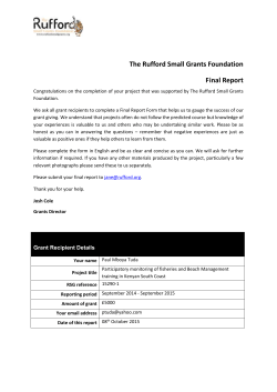 Final Report - Rufford Small Grants