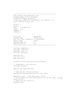 This program was produced by the CodeWizardAVR V2.05.3