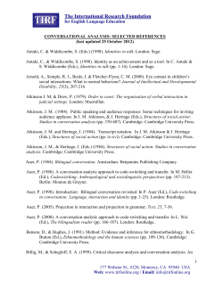 conversational analysis - The International Research Foundation for