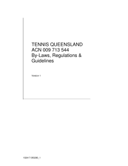 TENNIS QUEENSLAND ACN 009 713 544 By