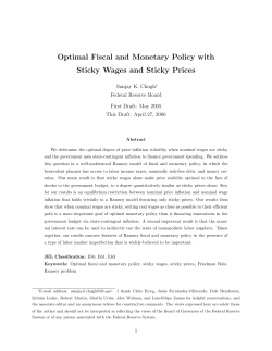 Optimal Fiscal and Monetary Policy with Sticky