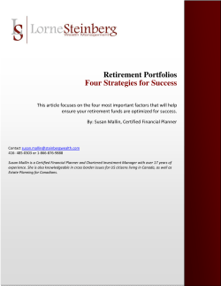 Retirement Portfolios Four Strategies for Success