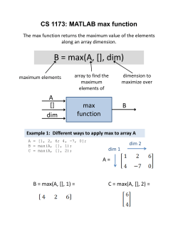 The max function