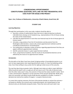 Congressional Apportionment: Constitutional Questions, Data, and