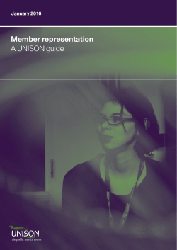 Member representation guide 2016 2 February 2016 A