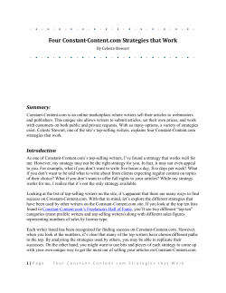Four Constant-Content.com Strategies that Work