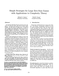 Simple with Applications to Strategies for Large Zero