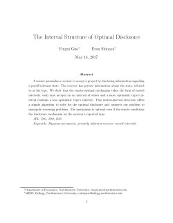 The Interval Structure of Optimal Disclosure