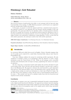 Kleinberg`s Grid Reloaded - DROPS