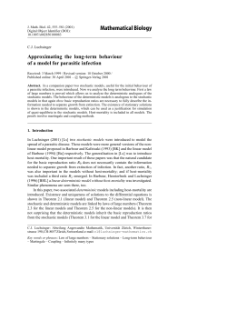 Mathematical Biology - Luchsinger Mathematics AG