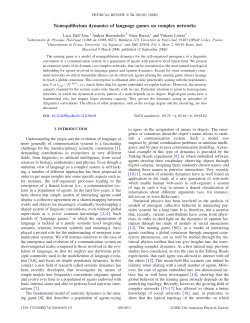 Nonequilibrium dynamics of language games on complex networks