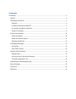 New Fashions in Prototyping - University of Missouri