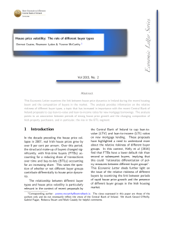 House price volatility - Central Bank of Ireland