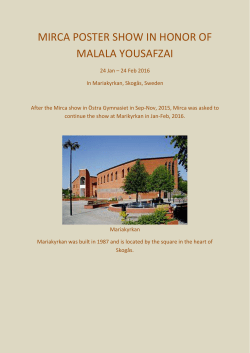 mirca poster show in honor of malala yousafzai