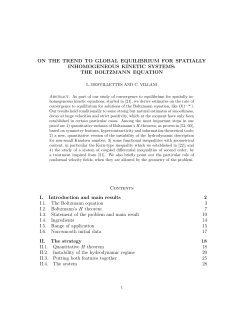 ON THE TREND TO GLOBAL EQUILIBRIUM FOR SPATIALLY