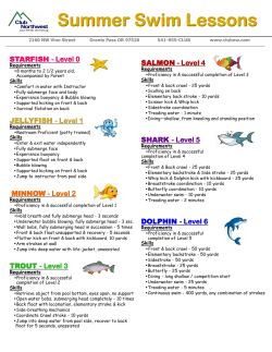 Summer Swim Lessons