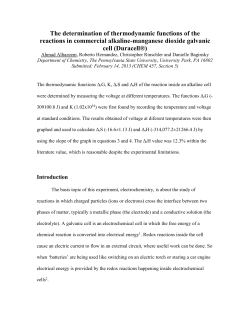 The determination of thermodynamic functions of the reactions in