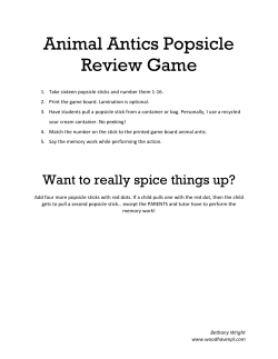 Animal Antics Popsicle Review Game