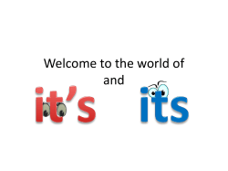 it`s its - Primary Resources