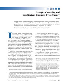 Granger Causality and Equilibrium Business Cycle Theory