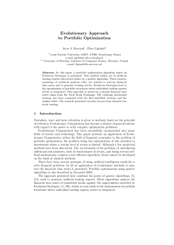 Evolutionary Approach to Portfolio Optimization