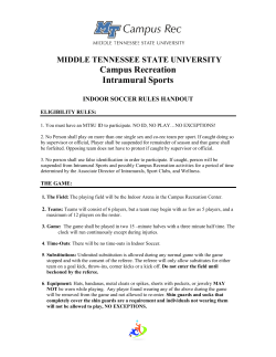Indoor Soccer - Middle Tennessee State University